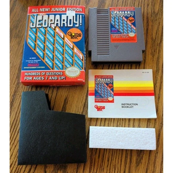 Jeopardy --  Jr Jr. Junior Edition (Nintendo NES) COMPLETE w/ Box manual game