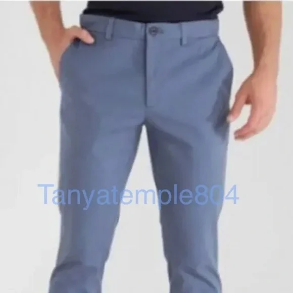 Banana Republic Men's Slim Fit Flat Front Pants Blue - Size 38x30