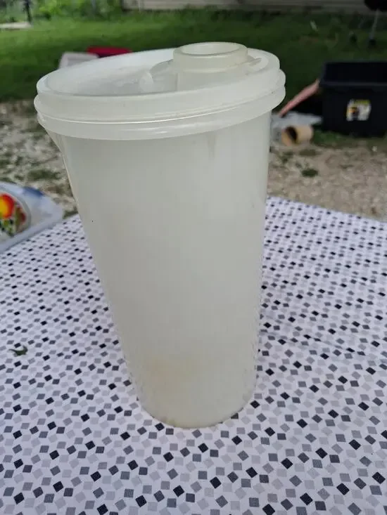 Vintage Tupperware Tall Canister Container w/Lid Translucent 261-5