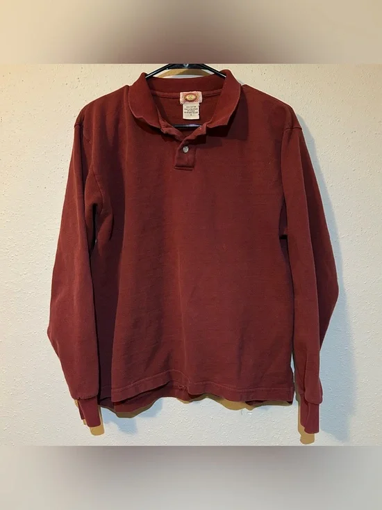 Vintage Banana Republic Long Sleeve Pique Polo Sz S