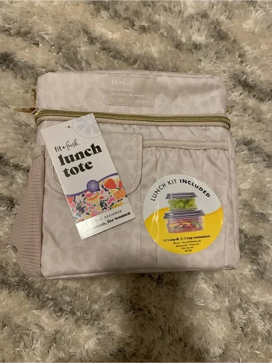 Pink Lunch Tote with Included Lunch Kit