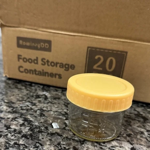 Glass baby Food Storage Jars NEW