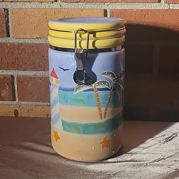 Biscayne Bay Collection Ceramic Locking Canister