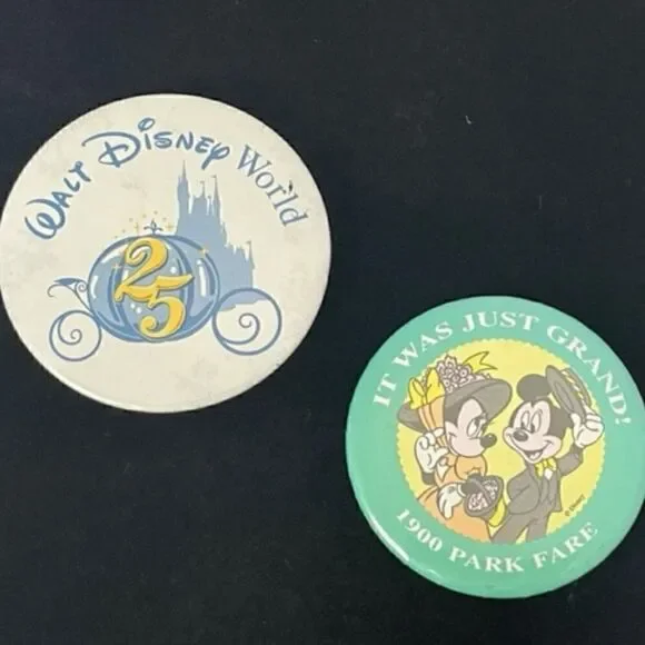2 vintage disney 25th anniversary pins It was just grand! Good condition - but t