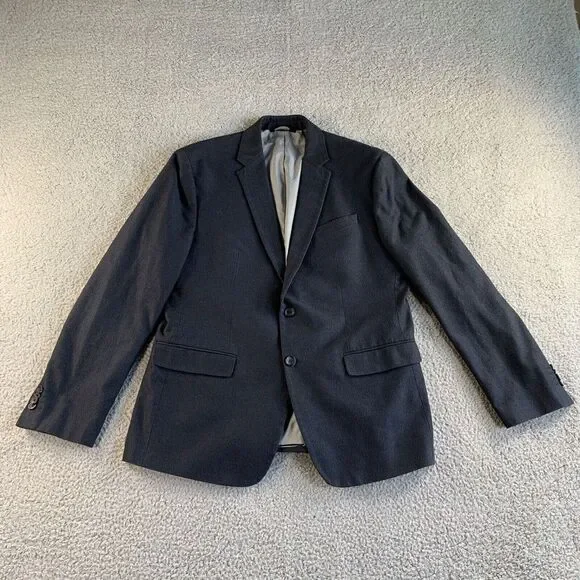 Banana Republic Blazer Mens 44 R Blue‎ Gray Sport Coat Suit Jacket Slim Fit
