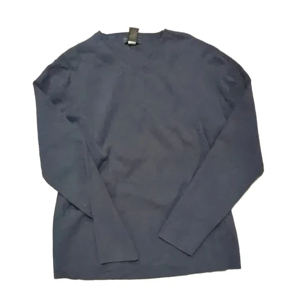 Banana Republic Stretch V-Neck Sweater Men's M Navy Blue Pullover Cotton Knit