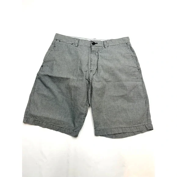 BANANA REPUBLIC Mens 32 Navy White Gingham 10