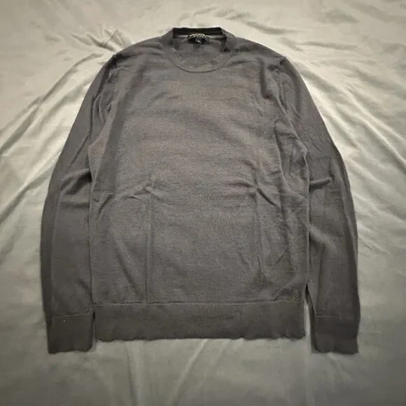 Banana Republic Merino Wool Shirt Mens M Gray Long Sleeve Crewneck Blank