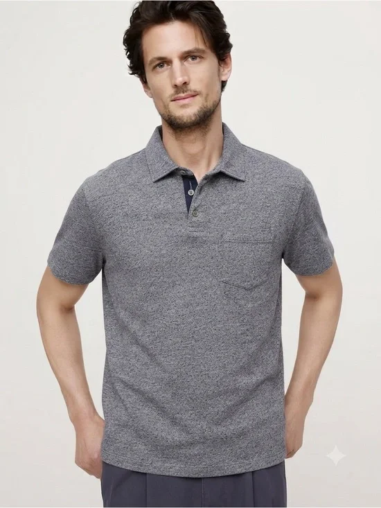 Banana Republic Men’s Heathered Gray Polo