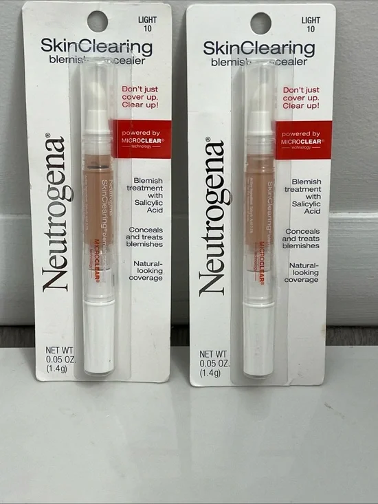 Neutrogena skin clearing blemish concealer light lot of 2