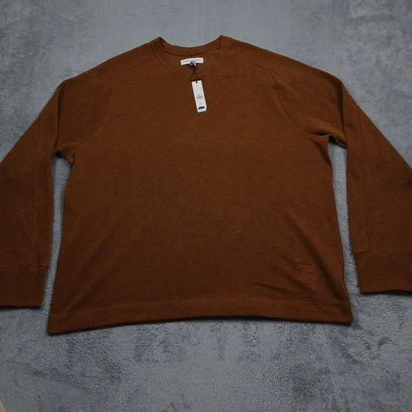 Banana Republic Sweater Mens XL Brown Crew Neck Preppy Pullover NWT