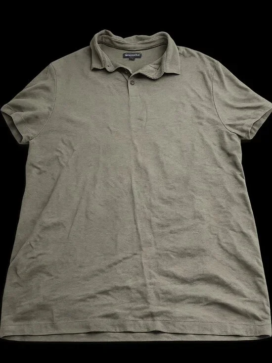 Olive Green Polo Shirt Close-Up For Men | Size XL| Banana Republic |OpenToOffer