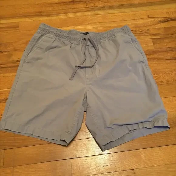 BANANA REPUBLIC Men’s Gray Slate Preppy Organic Deck Shorts Casual Flat Large