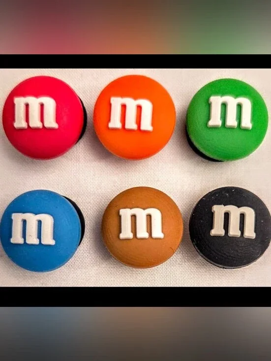 M&M Chocolate Candy Color Croc Shoe 6 Charms Jibbitz Style Kid Adults