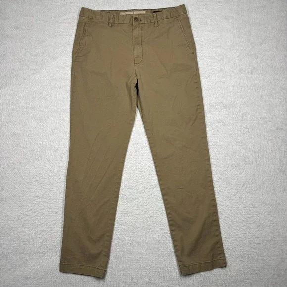 Banana Republic Lived In Chino Pants Beige Khaki Slim Fit Men's‎ Size 34x32