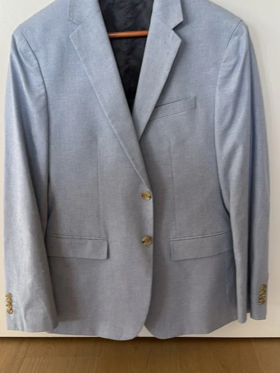 Banana Republic Light Blue Two-Button Sport Coat