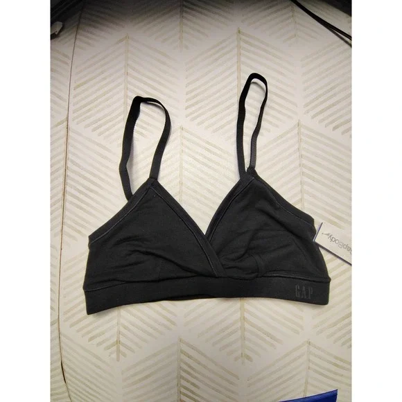 GapBody Kids Black Wrap Front Bralette Adjustable Straps NWT Size‎ XS