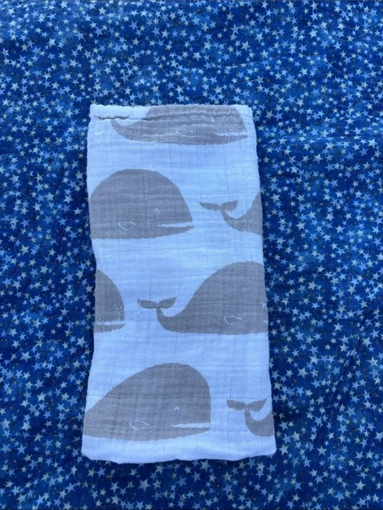 Milkbarn  whale burp cloth