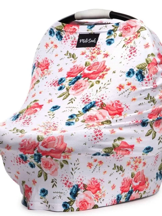 Milk Snob 5 in 1 baby cover nursing stroller cart blanket French floral