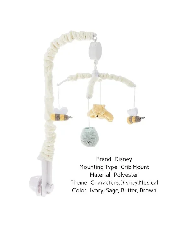 Musical Mobile Baby Crib Winnie the Pooh Classic Hunny Pot & Bees Brahms Lullaby