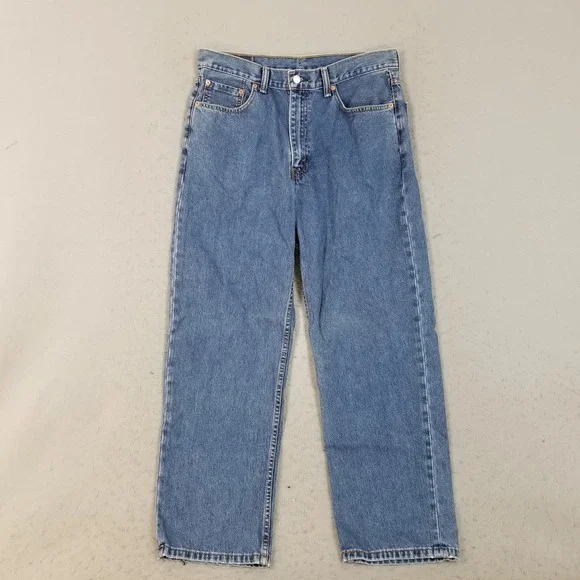 Levis Jeans Mens 36x32 Blue 550 Relaxed Fit Tapered Leg Denim Cotton 00550-4891