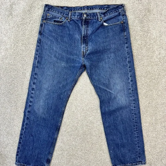 Levi's 505 Regular Fit Jeans Mens 40x30 Blue Medium Wash Straight Leg Denim