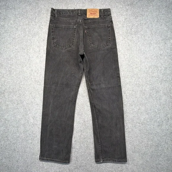 Vintage Levis 505 Black Straight Jeans Made in USA Mens 32x30 (Fits 32x28)