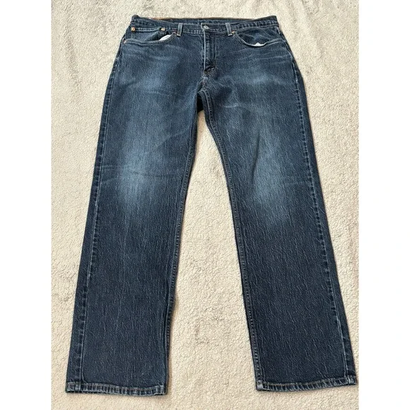 Levis 559 Relaxed Straight Jeans Mens 36x34 Dark Wash Blue Denim Pants