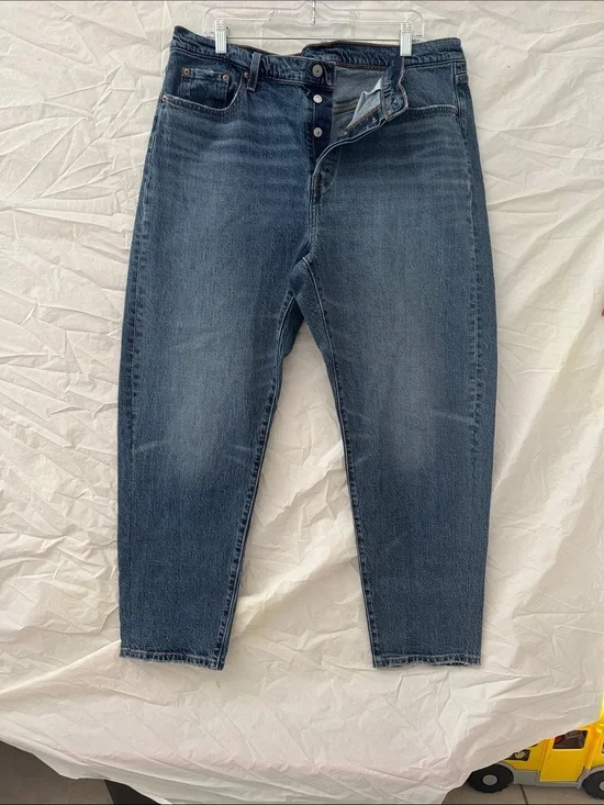Levi's Blue 501 Button Fly Classic Denim Jeans