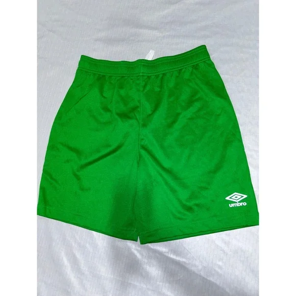 Umbro Green Soccer Shorts Youth Large 14/16 Athletic Mesh Training Drawstring‎