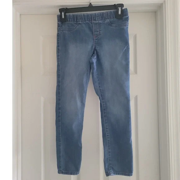 OshKosh Bgosh Kids Medium Wash Denim Pull On Jeggings Size 8 8A Elastic Waist