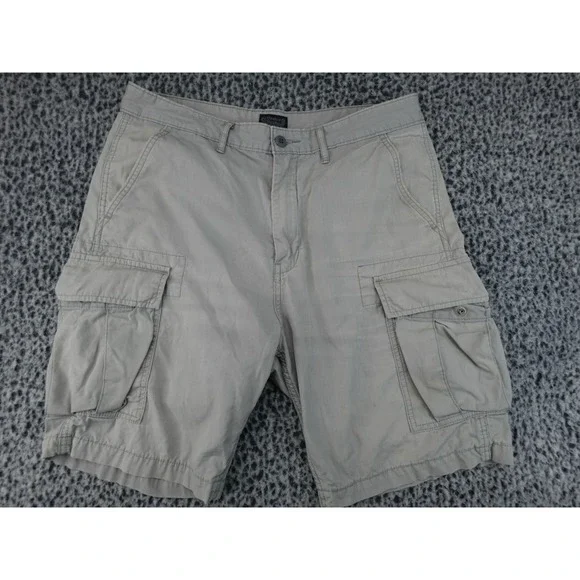 Levi's Cargo Shorts Mens W33 Grey Good Ripstop Utility Multi-Pocket 23251-0052‎