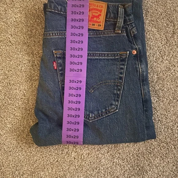 Levi's Men's Straight Jeans in Dark Blue Denim