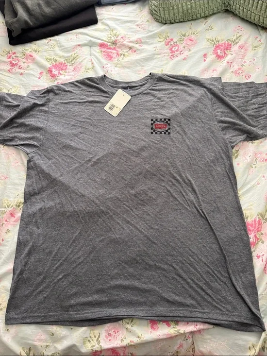 Levi's Men's Heather Gray Short Sleeve Logo T-Shirt