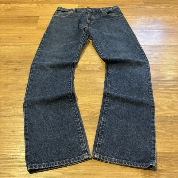 Levi's 517 Bootcut Jeans Mens 33x32 Blue Denim Faded Dark Wash Western Cowboy