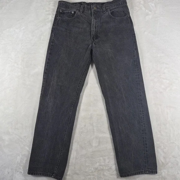 Vintage Levi's 505 Jeans Men's 36x30 (34x30) Black Regular Fit Straight Leg 90s