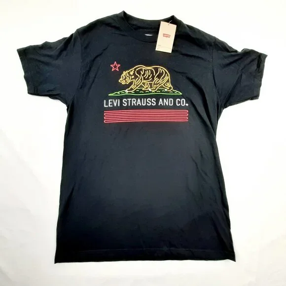 Levi's Men's T-shirt Size Medium Black California