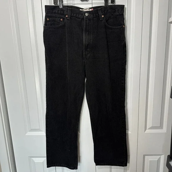 Levi's 550 Relaxed Fit Jeans Mens 38x29 Black Tapered Leg Denim Pants Grunge