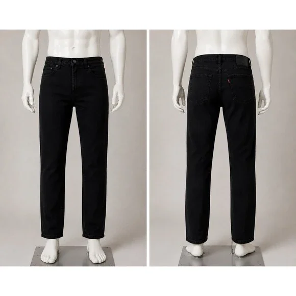 Levi’s 502 Taper Fit Black Jeans Men’s 33x32 Stretch Denim EUC