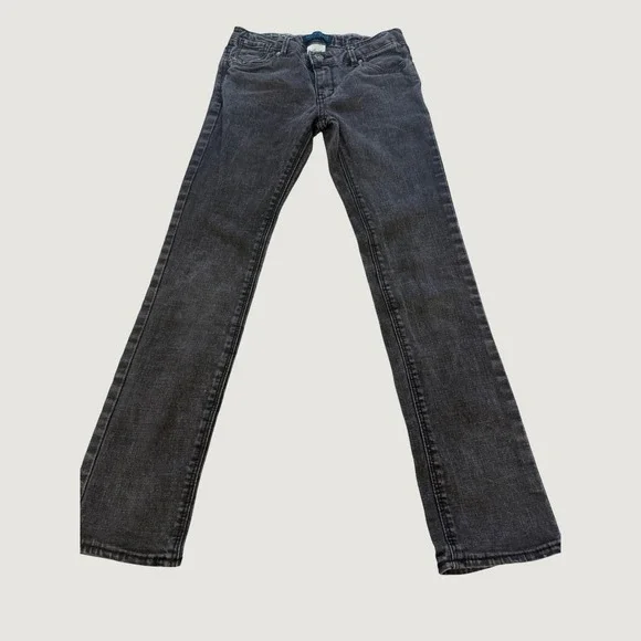 Vintage Levis Kids straight Fit Jeans Gray Charcoal Stretch Denim Size 10