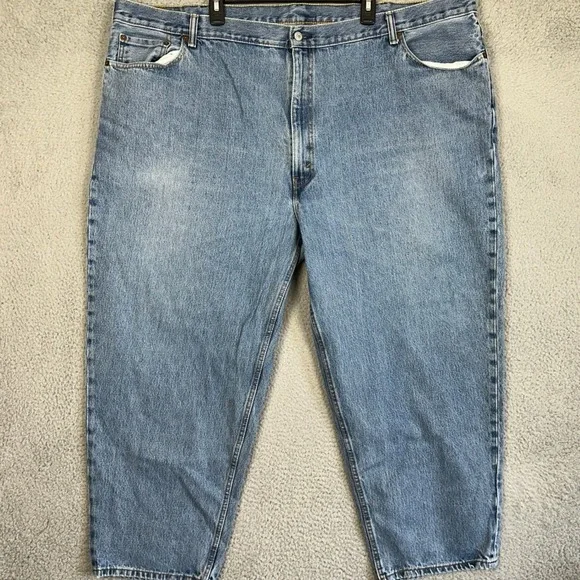Levis 560 Jeans Mens 52X30 Blue Loose Fit Tapered Leg Distressed 5 Pocket Denim