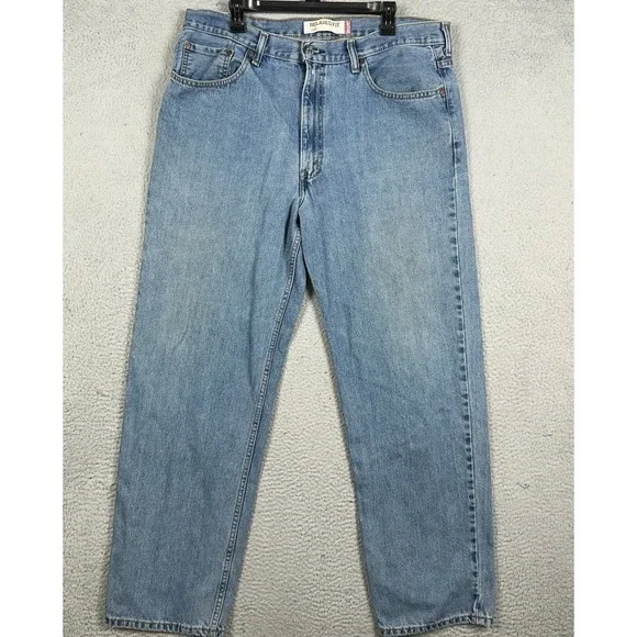 Levis 550 Jeans Mens 36X32 Blue Relaxed Fit Tapered Leg Red Tab 5 Pocket Denim