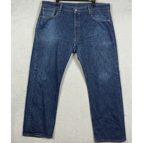 Levis 501 Jeans Men 40X30 Blue Original Fit Straight Leg Dark Wash Red Tab Denim