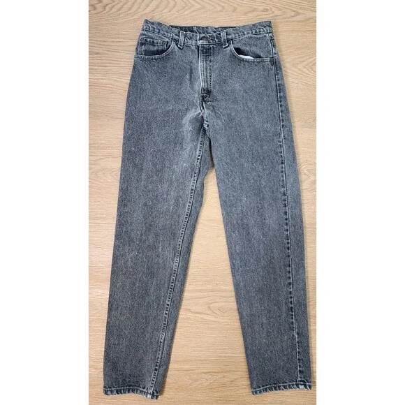 Levis 550 Jeans Mens 34x34 USA Made In USA Denim Black Faded Rare Vintage 90s