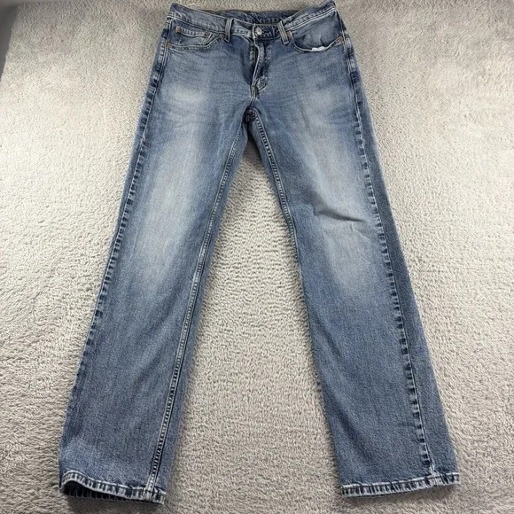 Levi 514 Jeans Mens 32x34 (Fits 30x31) Light Wash Faded Original Straight