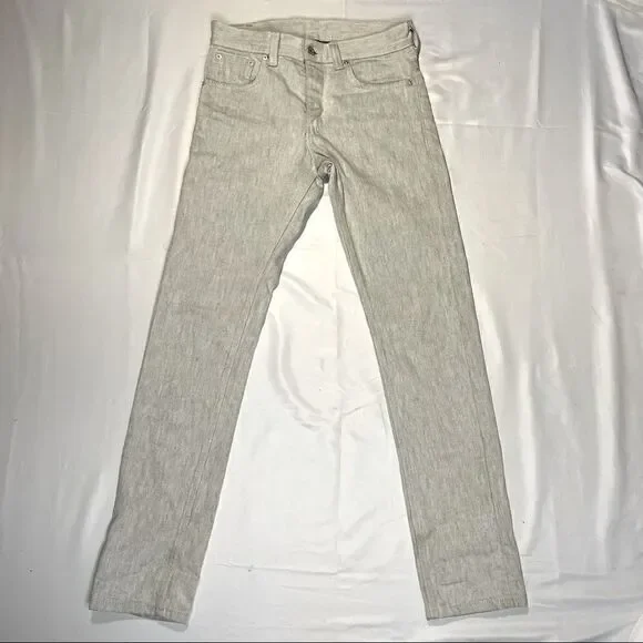 Levi's‎ 511 Skinny 30x30 Straight Leg Light Grey White Denim Mens Jeans