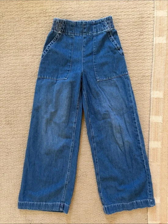 Girls Zara Wide-Leg Denim Jeans