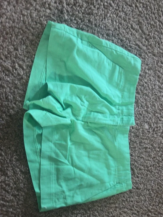 kids Mint Green Cotton Shorts