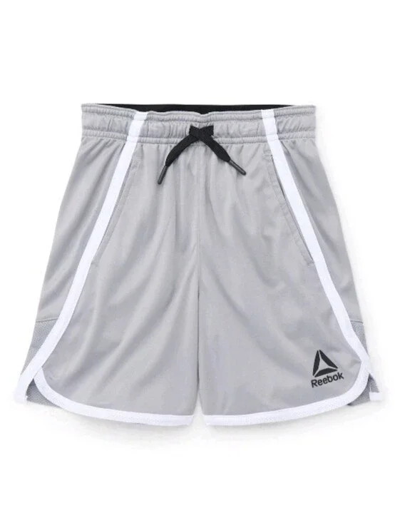 Reebok Boy's Light Gray Athletic Shorts with White Trim