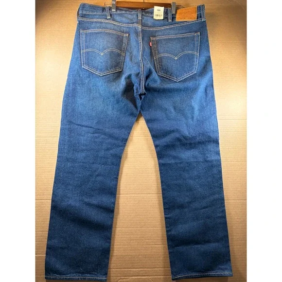 Levi's 501 Slim Taper Jeans Mens 40x30 Blue Stretch Denim Button Fly Pants